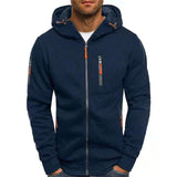 Men's Full-Zip Cotton Blend Hoodie with Zip Pockets