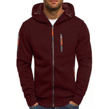 Men's Full-Zip Cotton Blend Hoodie with Zip Pockets
