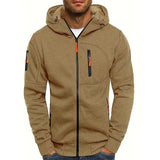 Men's Full-Zip Cotton Blend Hoodie with Zip Pockets
