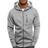Men's Full-Zip Cotton Blend Hoodie with Zip Pockets