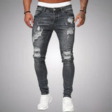 Men's Skinny Fit Distressed Ripped Jeans