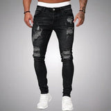 Men's Skinny Fit Distressed Ripped Jeans