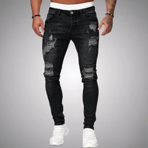 Men's Skinny Fit Distressed Ripped Jeans