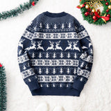 Men's Fair Isle Reindeer Christmas Sweater Crew Neck