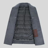 Men's Winter Wool-Blend Overcoat Single-Breasted Point Collar