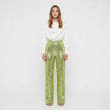 Sequin New Years Eve Pants for Women, High-Waisted Straight Leg