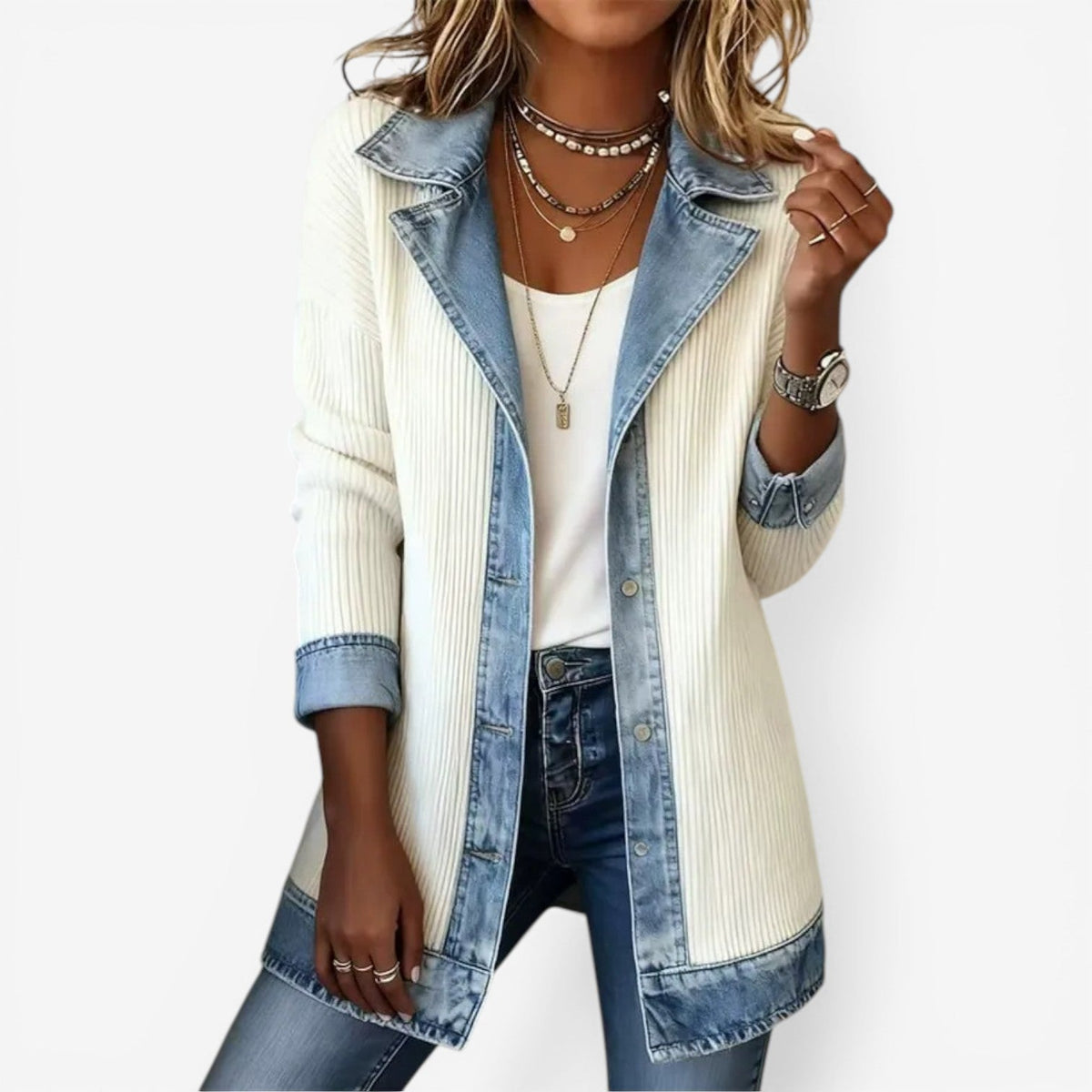 Durango Knit and Denim Hybrid Jacket for Women