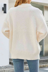 Women's Oversized Cable Knit Crew Neck Sweater