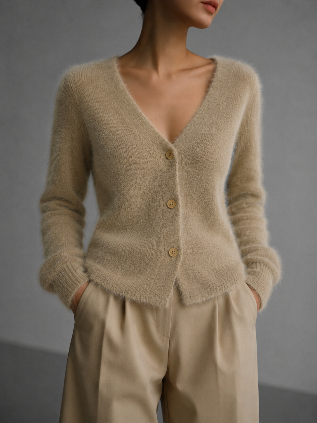 Women's Oversized Button-Up Cardigan