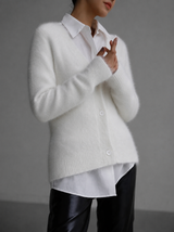 Women's Oversized Button-Up Cardigan