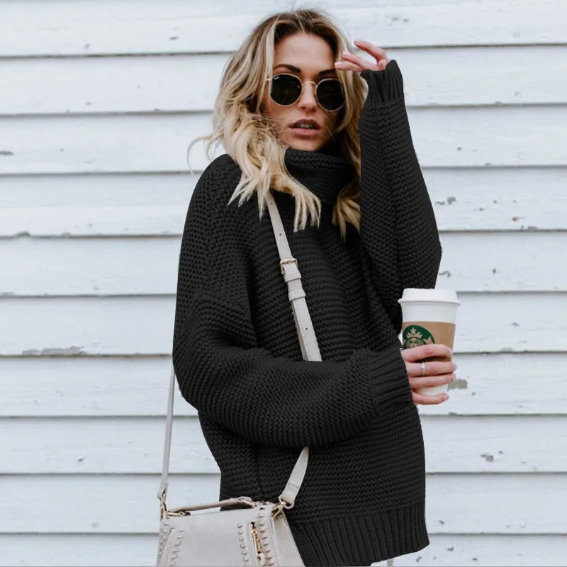 Breckenridge Chunky Ribbed Longline Turtleneck Sweater