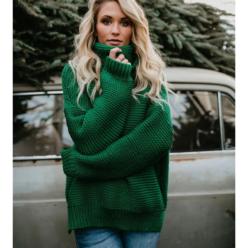 Breckenridge Chunky Ribbed Longline Turtleneck Sweater