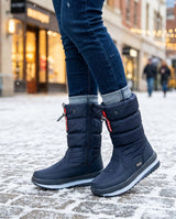 Women's Mid-Calf Quilted Winter Snow Boots with Side Zip