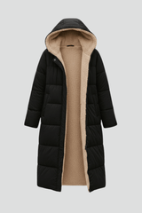 Women's Puffer Jacket Hooded Longline Quilted Coat