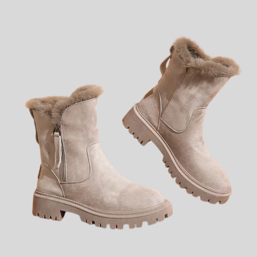 Women's Snow Boots Insulated Winter with Side Zip